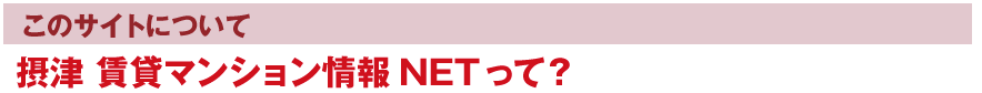 摂津 賃貸マンション情報NETって？