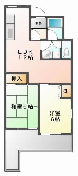 摂津市別府}の賃貸物件間取画像