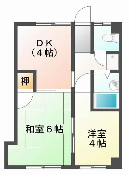 摂津市正雀}の賃貸物件間取画像