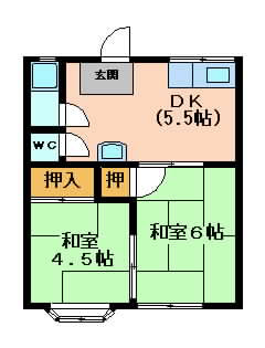 摂津市別府}の賃貸物件間取画像