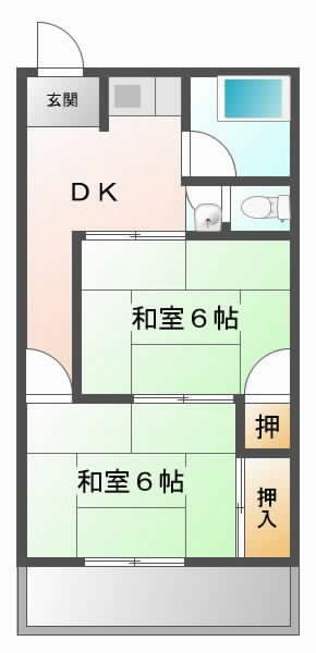 摂津市正雀}の賃貸物件間取画像