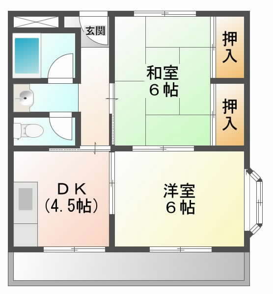 摂津市香露園}の賃貸物件間取画像