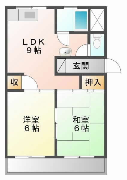 摂津市千里丘東}の賃貸物件間取画像