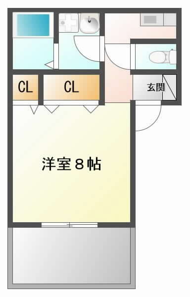 摂津市別府}の賃貸物件間取画像