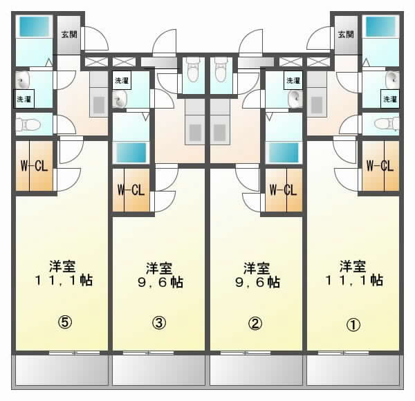 摂津市正雀}の賃貸物件間取画像