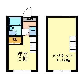 摂津市庄屋}の賃貸物件間取画像