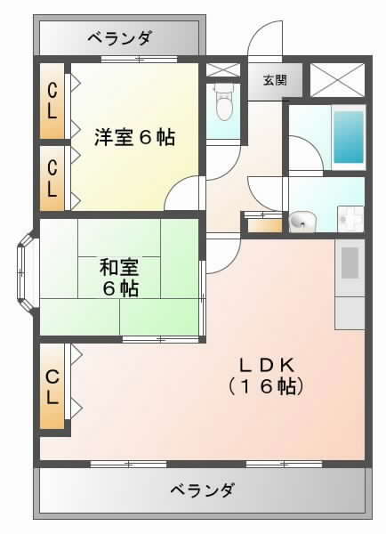 摂津市東正雀}の賃貸物件間取画像