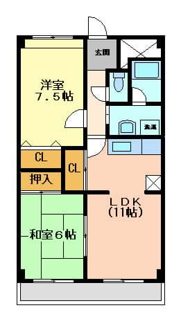 摂津市庄屋}の賃貸物件間取画像