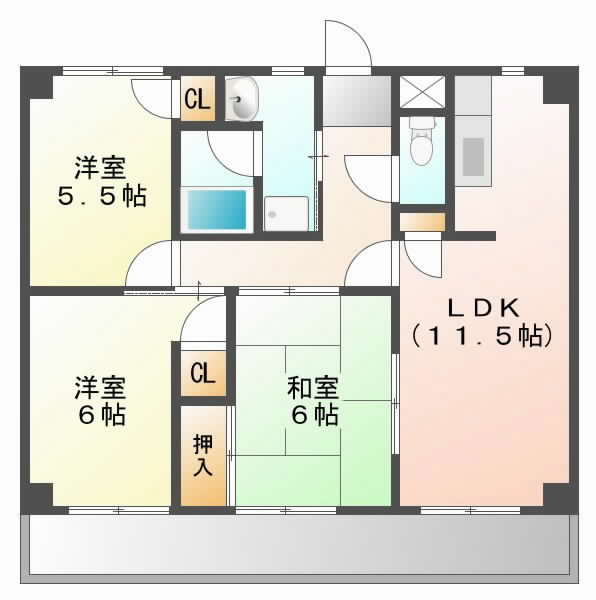 ＪＲ東海道本線（近畿）千里丘の賃貸物件間取画像