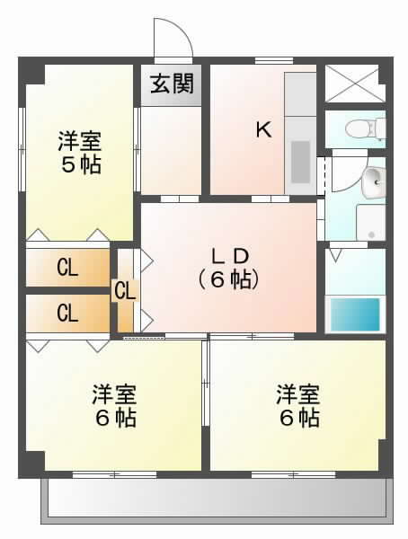 大阪モノレール摂津の賃貸物件間取画像