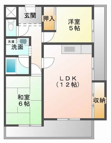 摂津市香露園}の賃貸物件間取画像