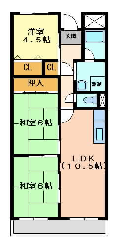 摂津市三島}の賃貸物件間取画像