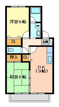 摂津市正雀}の賃貸物件間取画像