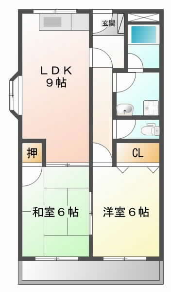 摂津市三島}の賃貸物件間取画像