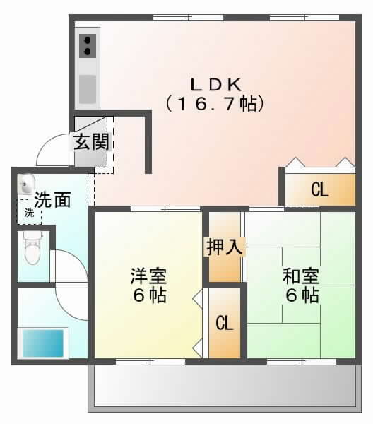 摂津市千里丘東}の賃貸物件間取画像