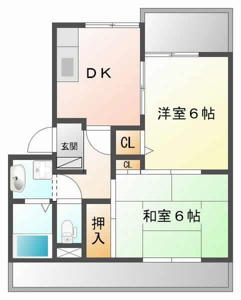 摂津市三島}の賃貸物件間取画像