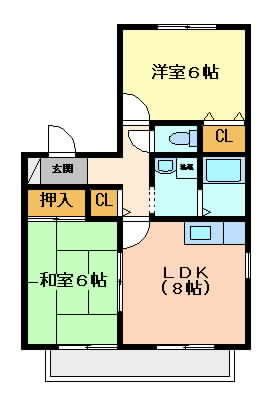 摂津市正雀}の賃貸物件間取画像