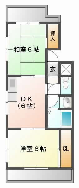 摂津市正雀}の賃貸物件間取画像