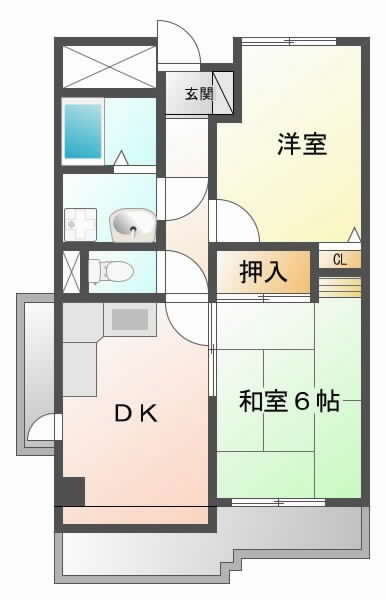 摂津市別府}の賃貸物件間取画像