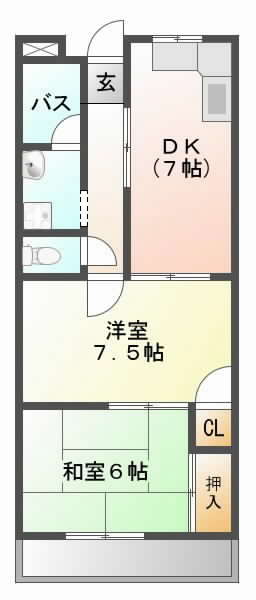 摂津市東正雀}の賃貸物件間取画像