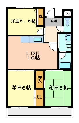 摂津市庄屋}の賃貸物件間取画像