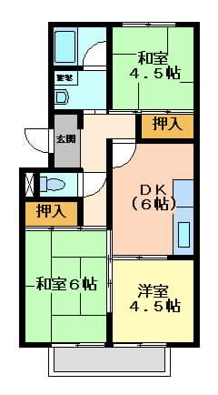 摂津市三島}の賃貸物件間取画像