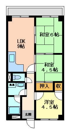 摂津市千里丘}の賃貸物件間取画像