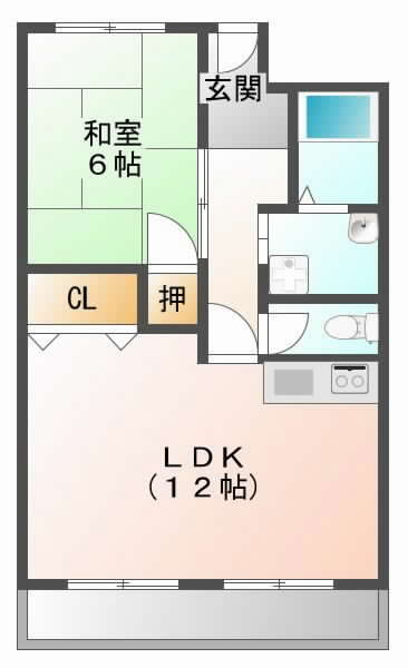 摂津市千里丘}の賃貸物件間取画像