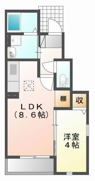 摂津市千里丘}の賃貸物件間取画像