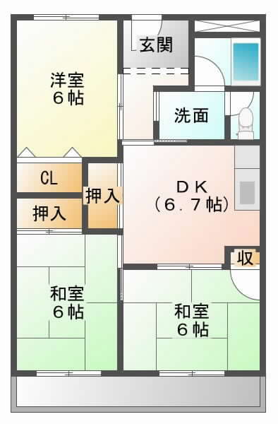 摂津市千里丘東}の賃貸物件間取画像