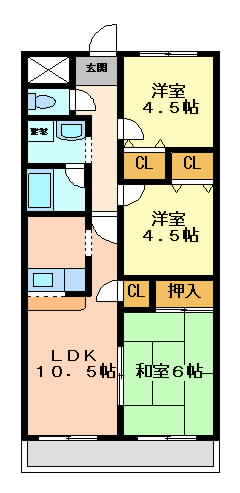 摂津市別府}の賃貸物件間取画像