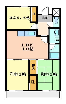 摂津市庄屋}の賃貸物件間取画像