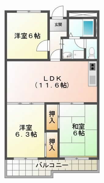 ＪＲ東海道本線（近畿）千里丘の賃貸物件間取画像