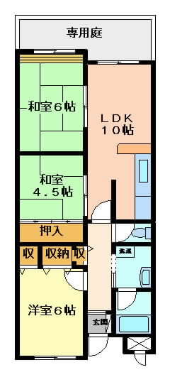 摂津市千里丘}の賃貸物件間取画像