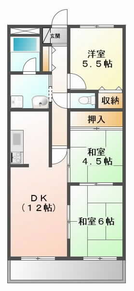 摂津市千里丘東}の賃貸物件間取画像