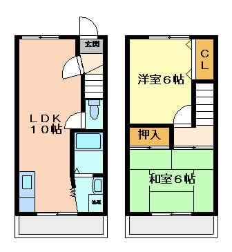 摂津市三島}の賃貸物件間取画像